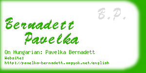 bernadett pavelka business card